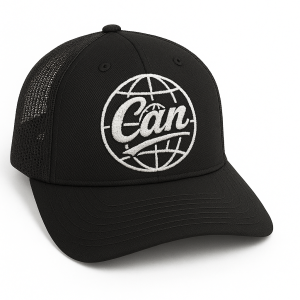 CAN World Black and White Trucker