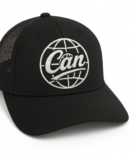 CAN World Black and White Trucker