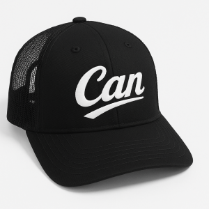 CAN Black and White Trucker