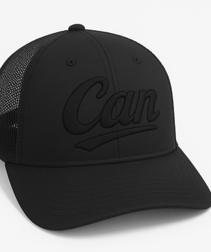 CAN Black on Black Trucker