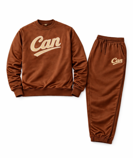 CAN Cream and Brown Jumper Set