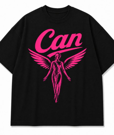 CAN Neon Pink Angel in disguise Oversized Tee