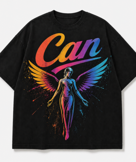 CAN Art Attack Sapphire Angel in disguise Oversized Tee