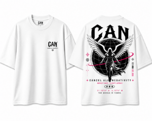 CAN Warrior Angel White Oversized Tee
