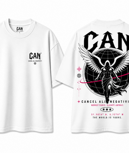 CAN Warrior Angel White Oversized Tee